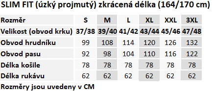 MMER Zkrácená délka Slim Fit